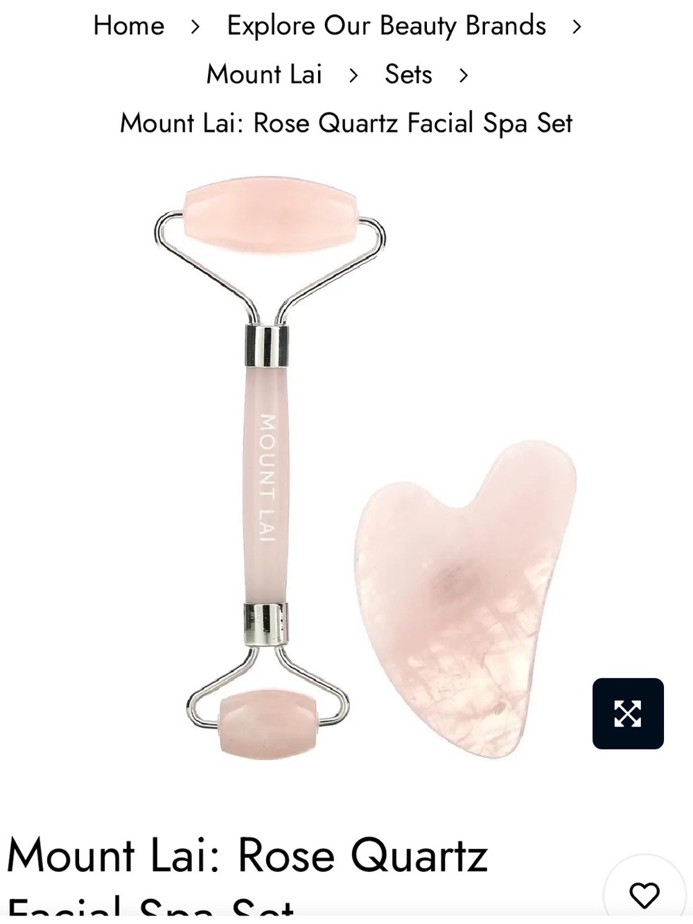 Rose Quartz Facial Roller & Gua Sha Set – Pink